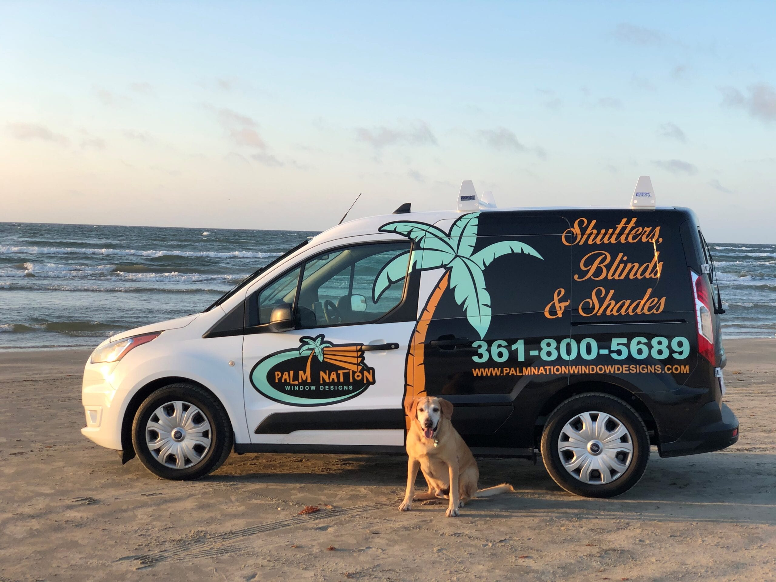 Van and Tug at beach