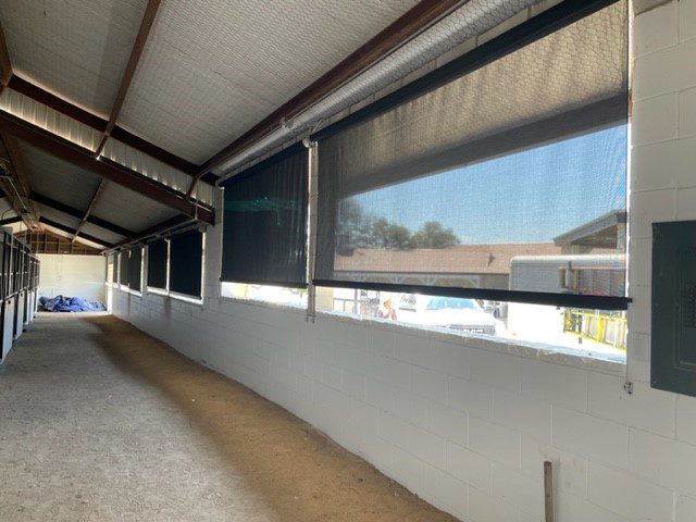 Ext Shades in a Horse Barn